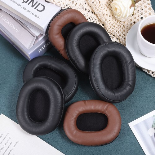 1pair black headphone earpads - black,