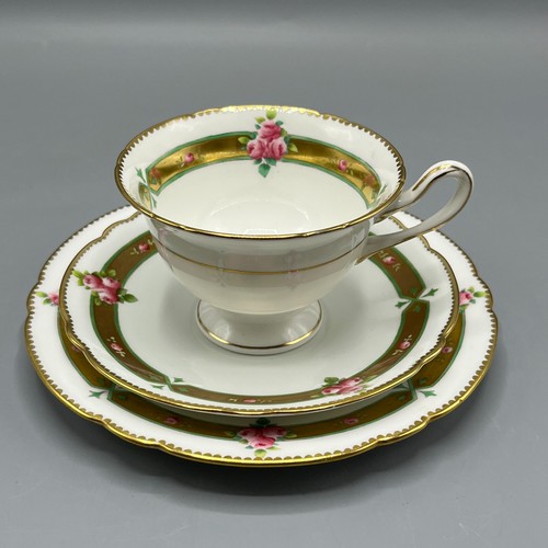 Antique bone china teacup trio - china,