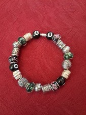 Memory Wire Bracelet With Mixed Spacer Beads No1