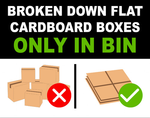 Broken down flat - flat, cardboard