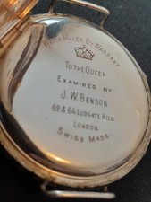 JW Benson Pocket to Wrist watch conversion high grade 935 silver large size 38mm