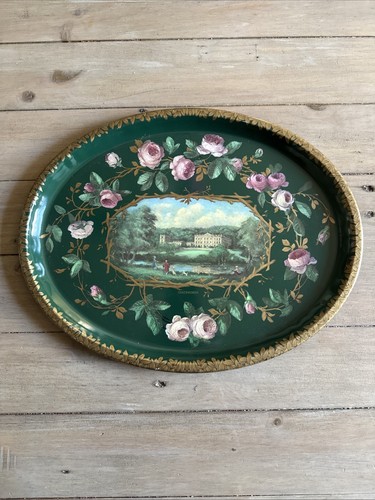 Barnsley green oval tea tray - barnsley,