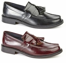 New Roamers Skinhead Polished Leather Tassle Loafers Oxblood Toggle Saddle Shoes