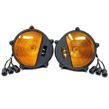 Pair Black 24v Front Turn