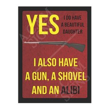 Funny Daughter Metal Sign