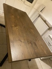 Solid Oak Wood Dining Table -