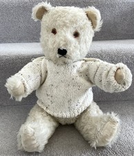 Antique Vintage Chiltern Hugmee White Teddy Bear British C.1950s