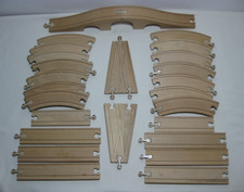 Ikea Wooden Railway Track x 24