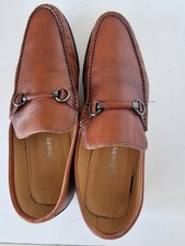 RUSSELL & BROMLEY Brown Leather Moc Croc Loafers Driving Shoes  EUR41.5 £245