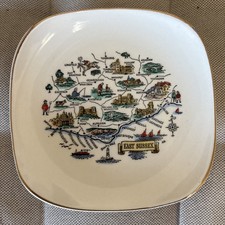 Vintage East Sussex Map Dish