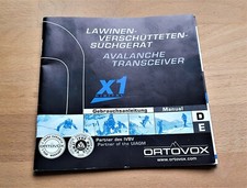 Instructions for Ortovox X1