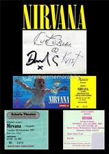 NIRVANA KURT COBAIN DAVE GROHL KRIST NOVOSELIC SIGNED PRE-PRINT EXCLUSIVE PRINT