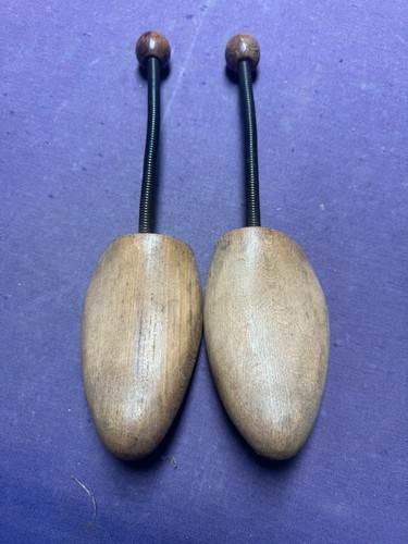 Vintage wooden shoe trees - wooden,