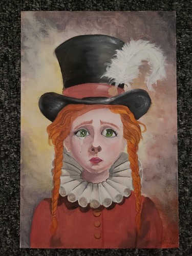 Girl feathered hat - girl,