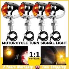 4x 12V Chrome Motorcycle Turn