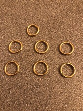 7 Replica Star Yacht Mast/Sail Hoops. Solid Brass. For SY5 To SY7. Machine Made.