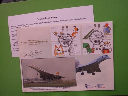 Fdc cover concorde signed - cover,