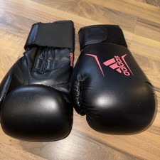 Adidas Speed 50 Boxing Gloves Black Red 12oz 