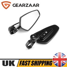 MOTORCYCLE MIRRORS 7/8'' Universal Pair CNC Aluminum Rear View Cafe Racer UK