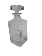 Heavy Square Lead Crystal Cut Glass Decanter |b31
