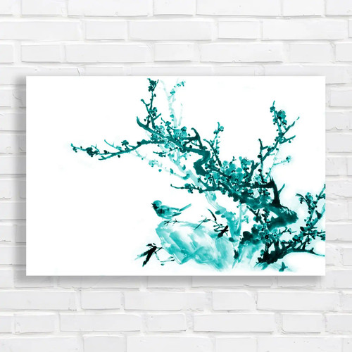 Chinese bird painting teal - bird,