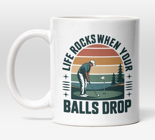Funny golf mug - mug,, rocks