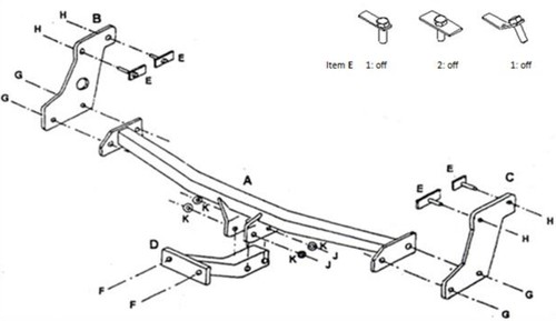 Towtrust fixed flange - fixed,