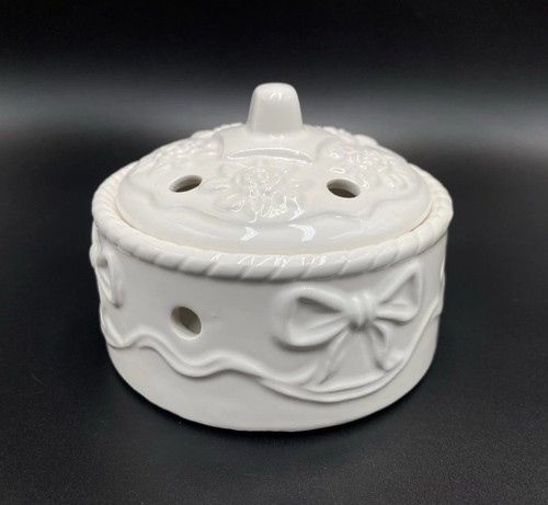 White ceramic potpourri - potpourri, bowl