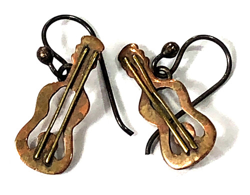 Guitar earrings dangle - earrings,