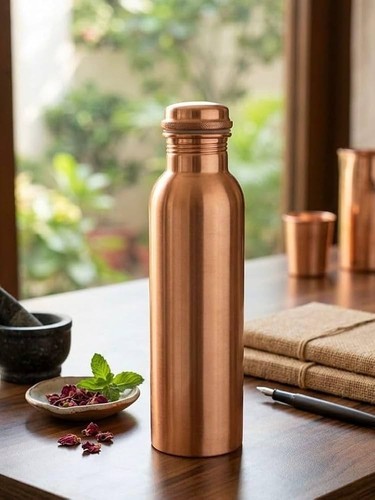 Pure copper water bottle - water,