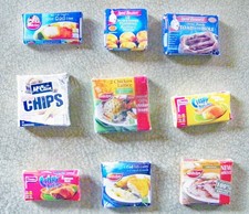 Dolls House Frozen Food Packet Miniature Kitchen  1:12 Scale Accessory ML tumdee