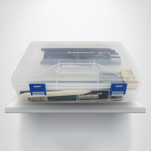 Pencil case clear box large - pencil,