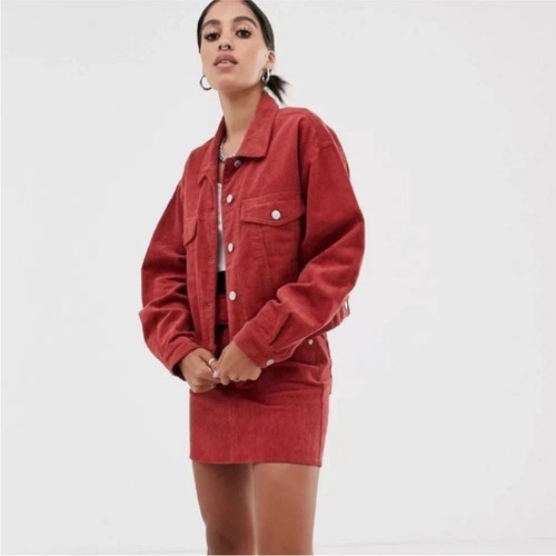 Asos red denim - corduroy, jacket