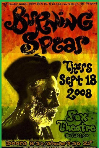 Burning spear music - spear, poster
