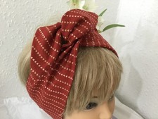 wide wired headband vintage style  100% cotton called ( Country Road )