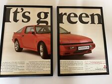 Framed Original 1989 Mitsubishi Starion 2.6 Magazine Advert Man Cave Wall Art