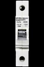 DORMAN SMITH 20 AMP CURVE C 10kA MCB CIRCUIT BREAKER AS20C