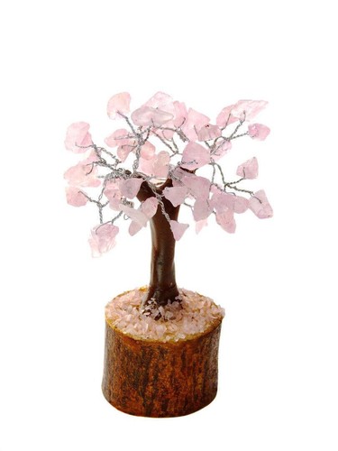 Small rose quartz crystal tree - small,
