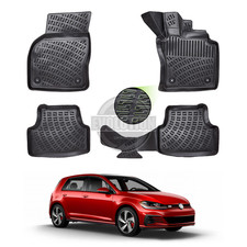 Rubber Floor Mats Deep Tray Tailored Fit For VW Golf 2013-2019 Mk7 MK7.5