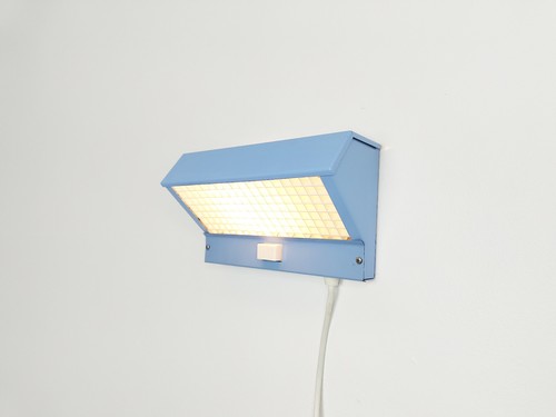 Vintage light blue brutalist
