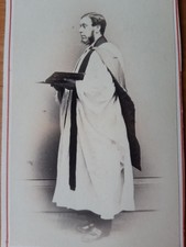 CDV Church Man in Robes Religion Vicar Priest- Farnworth Victorian Photo cc
