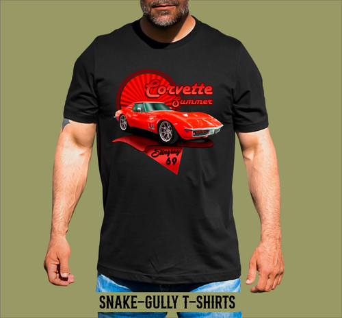 Red sports car shirt - red, v8