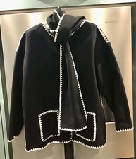 BLACK & WHITE JACKET & SCARF