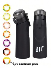 Air Water Bottle With Random Flavor Pods Portable Transparent With Straw