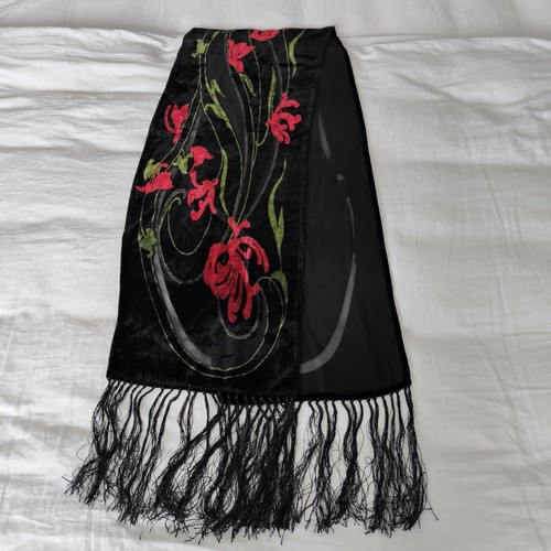 Velvet burnout fringed opera - velvet,