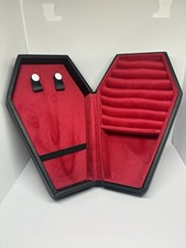 Gothic/Steampunk/Coffin Jewellery Box Red Velvet Lining Gothic Gift