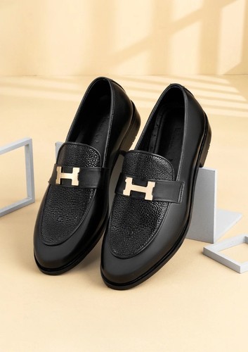 Handmade mens black - black, leather