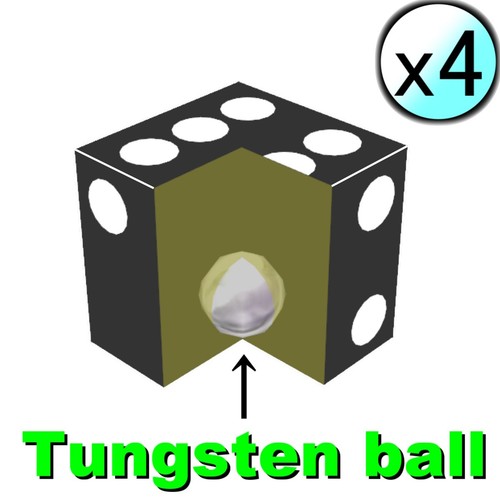 4pcs tungsten loaded dice - loaded,