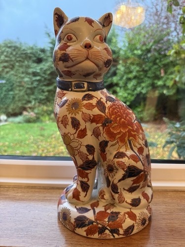 Large chinese imari style cat - chinese,