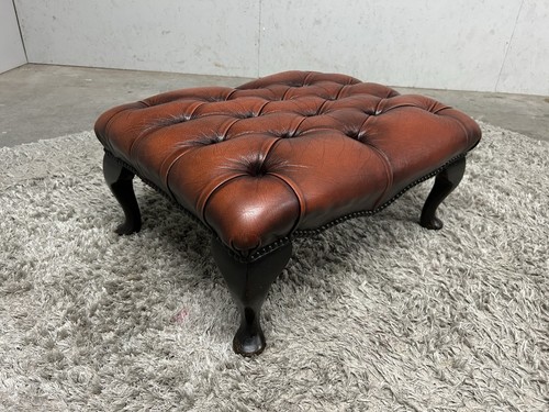 Brown chesterfield footstool - chesterfield,